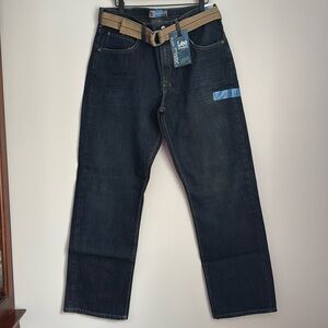 New Lee Jeans Relaxed Fit Straight Leg 34 x 32